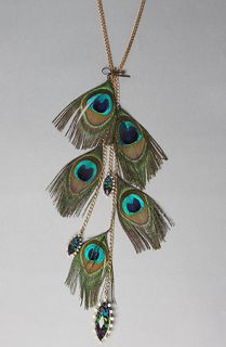 Betsey Johnson  The Asian Jungle Peacock Y Necklace