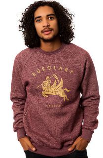 Crooks and Castles Sweatshirt Burglary in Speckle Burgundy