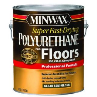 Minwax 1 gal. Semi Gloss Super Fast Drying Polyurethane for Floors 13024