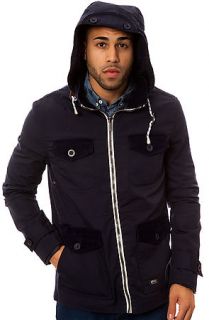 D Struct The Pane Solid Color Fisherman Jacket in Navy