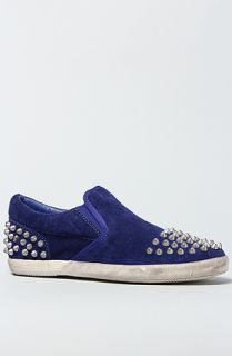 Ash Shoes The Smart Studded Sneaker in Cobalt Blue Suede