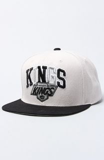 Mitchell & Ness The Los Angeles Kings Tri Pop Snapback Hat in White Black