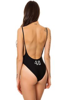 Married To The Mob Bathing Suit 40 OZ One Piece in Black