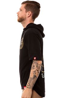 Breezy Excursion Hoody Gold Chain Gang Short Sleeve in Black