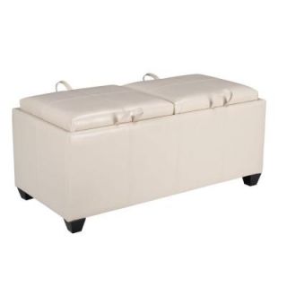 OSPdesigns Storage Ottoman with Dual Cushions and Trays MET302CM