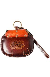 *MKL Accessories Purse Dog & Bone Leather Coin Purse in Brown