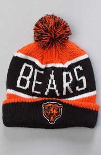 47 Brand Hats The Chicago Bears Calgary Pom Beanie in Navy Orange