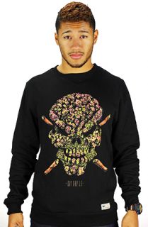 Entree LS WEED SKULL Black Crewneck