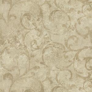 Brewster 8 in. W x 10 in. H Marble Textured Scroll Wallpaper Sample GK80707SAM