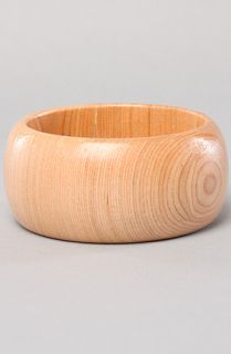 *MKL Accessories The Chunky Wood Bangle in Natural