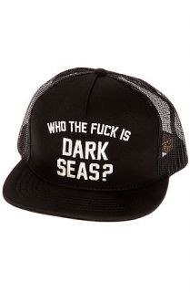 Dark Seas Hat Berth Trucker in Black