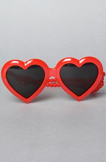 Jeremy Scott for Linda Farrow Sunglasses The Heart Sunglasses in Red
