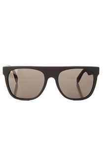 Super Sunglasses Flat Top in Matte Black