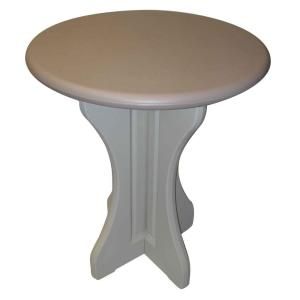 Leisure Accents Taupe 30 in. Resin Patio Bistro Table LAPT30 T