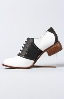 Jeffrey Campbell Shoes SockHop in Black and White