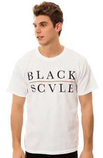 Black Scale The Red Line Logo Type Tee in White