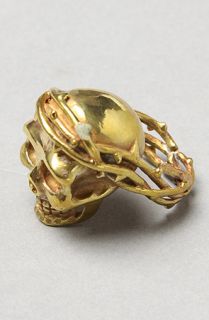 Monserat De Lucca Jewelry The Skull Ring in Brass