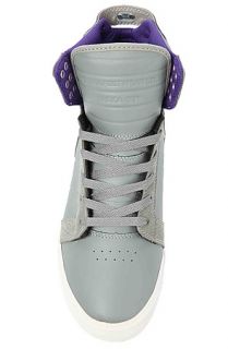 Supra Shoes Skytop Sneaker in Gray with Purple and White