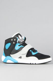 adidas The Roundhouse Mid Sneaker in Black Turquoise White