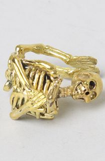 Monserat De Lucca Jewelry Ring Skeleton Ring in Brass