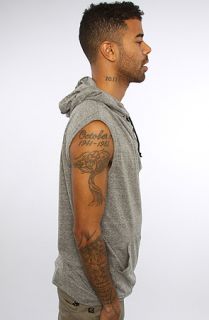 ARSNL The Creed Sleeveless Hoodie in Grey Triblend