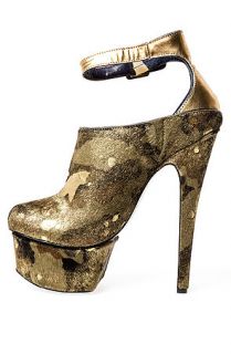 London Trash Bootie The Wynne in Camo Gold