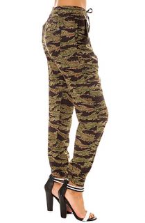 Obey Pant Keegan Harem in Tiger Camo Green