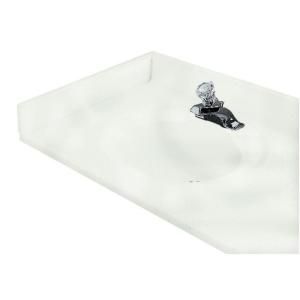 American Standard 19 in. Cultured Marble Left Hand Sidesplash in White Swirl CMB8239.801