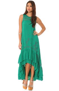 Free People Dress The Long Crochet With Tiers in Emerald Combo