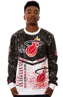 Mitchell & Ness Sweatshirt Miami Heat Stand Crew Fleece in Black
