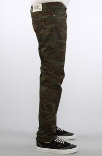 Rustic Dime The Slim Fit Camo Pants in Olive Green
