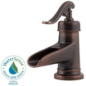 Pfister Ashfield 4 in. Single Handle Low Arc Bathroom Faucet in Rustic Bronze F 042 YP0U