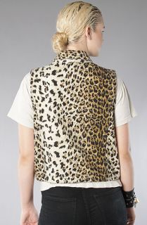 *Vintage Boutique The Denim Leopard Vest