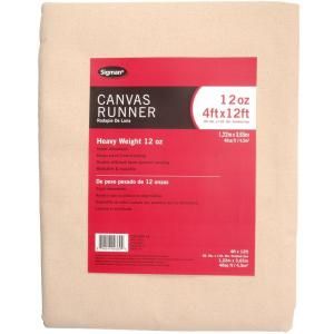 Sigman 3 ft. 9 in. x 11 ft. 9 in., 12 oz. Canvas Drop Cloth Runner CD120412