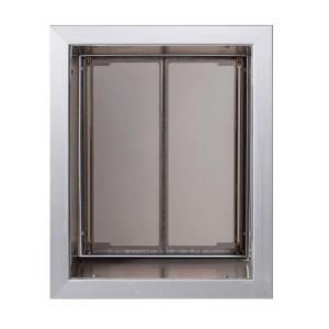 PlexiDor Performance Pet Doors 11.75 in. x 16 in. Large Silver Wall Mount Dog Door Requires No Replacement Flap PD WALL LG SV