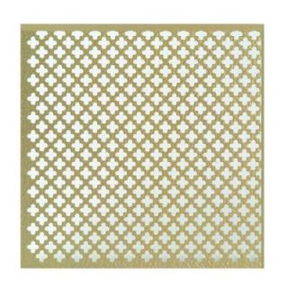 MD Building Products 12 in. x 24 in. Cloverleaf Aluminum Sheet in Brass 56016