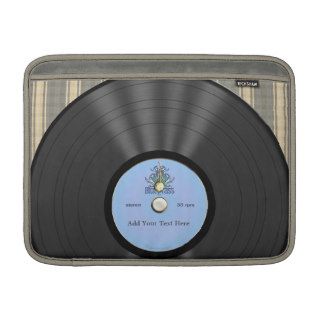 Personalized Vintage Bluegrass Vinyl Record MacBook Sleeves