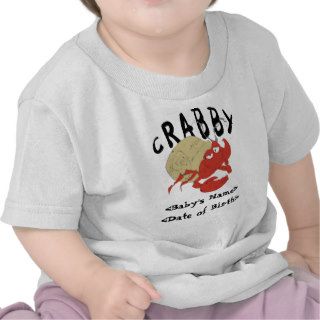Personalized Crabby New Baby T Shirt