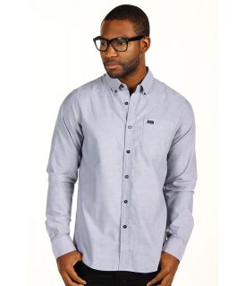 RVCA Thatll Do Oxford L/S Shirt Mens Clothing (Gray)