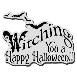 Stampendous Halloween Cling Rubber Stamp   Witching U