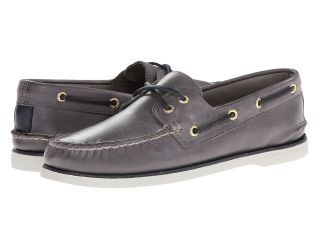 Sperry Top Sider Gold A/O 2 Eye Mens Slip on Shoes (Gray)