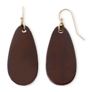 MIXIT Mixit Brown Shell Teardrop Earrings