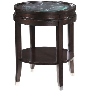 Langtry Round End Table, Classic Merlot