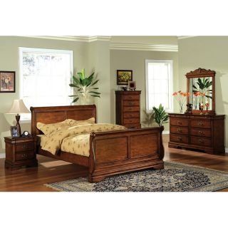 Furniture Of America Venice Dark Oak Finish 5 piece Queen size Bed Set