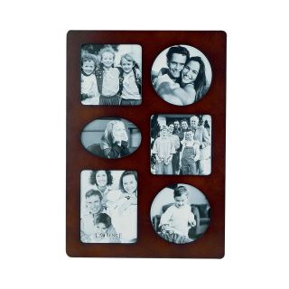 6 Opening Multi Size Collage Picture Frame, Walnut