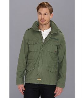 True Religion Military Jacket w/ Embroidery Mens Coat (Olive)