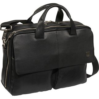 Warwick 15 Leather Laptop Briefcase   Black