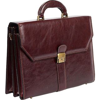 Italiano Leather Briefcase   cognac