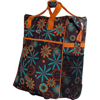 The Big Eazy 20 Rolling Tote Brown Floral   CalPak Small Rolling Luggage