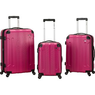 Sonic 3 Piece Hardside Spinner Set Magenta   Rockland Luggage L